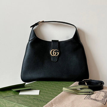 Aphrodite Large 47 Shoulder Bag In Black Calfskin