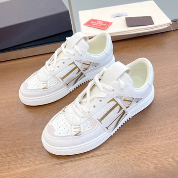 Valenti Low Top VL7N White Calfskin Brown Canvas