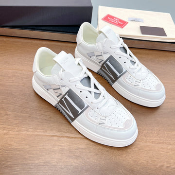 Valenti Low Top VL7N White Calfskin Grey Canvas