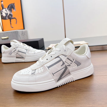 Valenti Low Top VL7N White Calfskin Cream Canvas