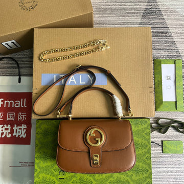 Blondie 23 Top-Handle Bag Cinnamon Brown Calfskin