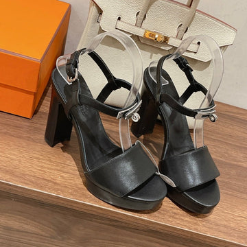 Hm Glam 110 Slingback Black Calfskin