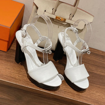 Hm Glam 110 Slingback White Calfskin