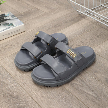 CD Dioract Dad Sandal Mule Grey Lambskin