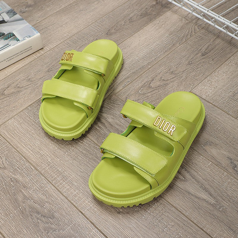 CD Dioract Dad Sandal Mule Light Green Lambskin