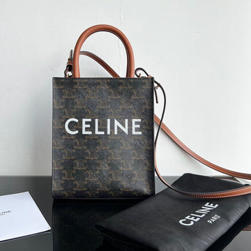 Cabas Triomphe 21 Black Calfskin Tote