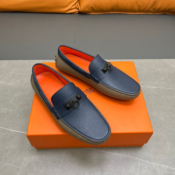 Hm Irving Loafer Navy Calfskin