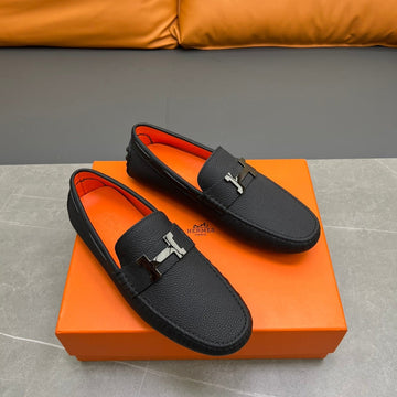 Hm H-Logo Loafer Black Calfskin