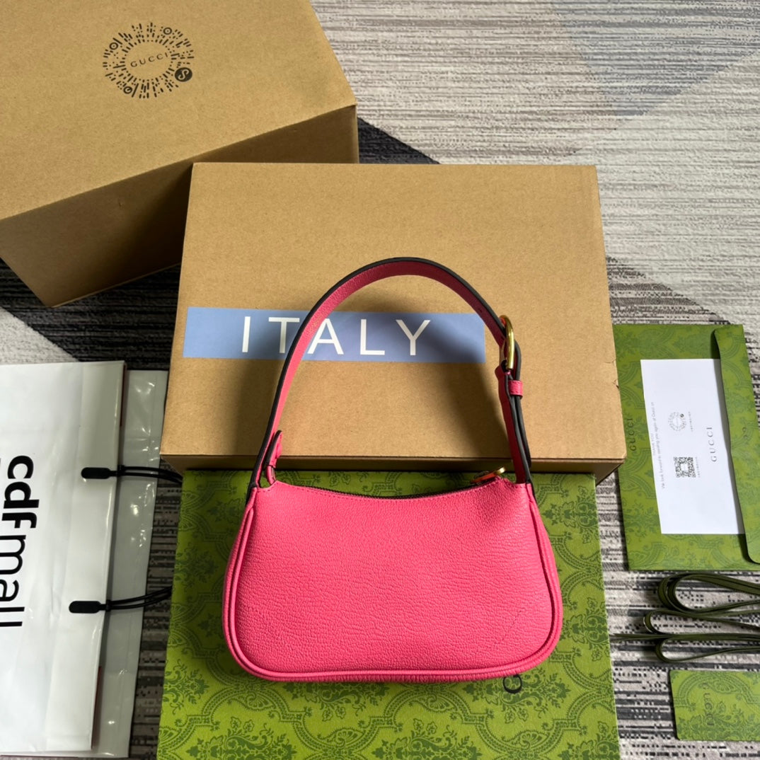 Aphrodite Mini 21 Shoulder Bag In Bright Pink Calfskin