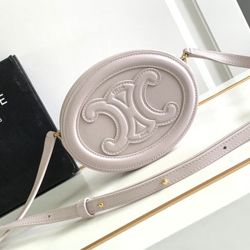 Smooth Calfskin 16 Oval White Bag