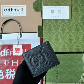 Wallet 11 In Black Embossed Calfskin