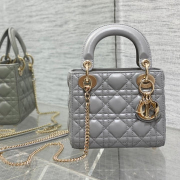 Mini Lady 17CM Grey Lambskin