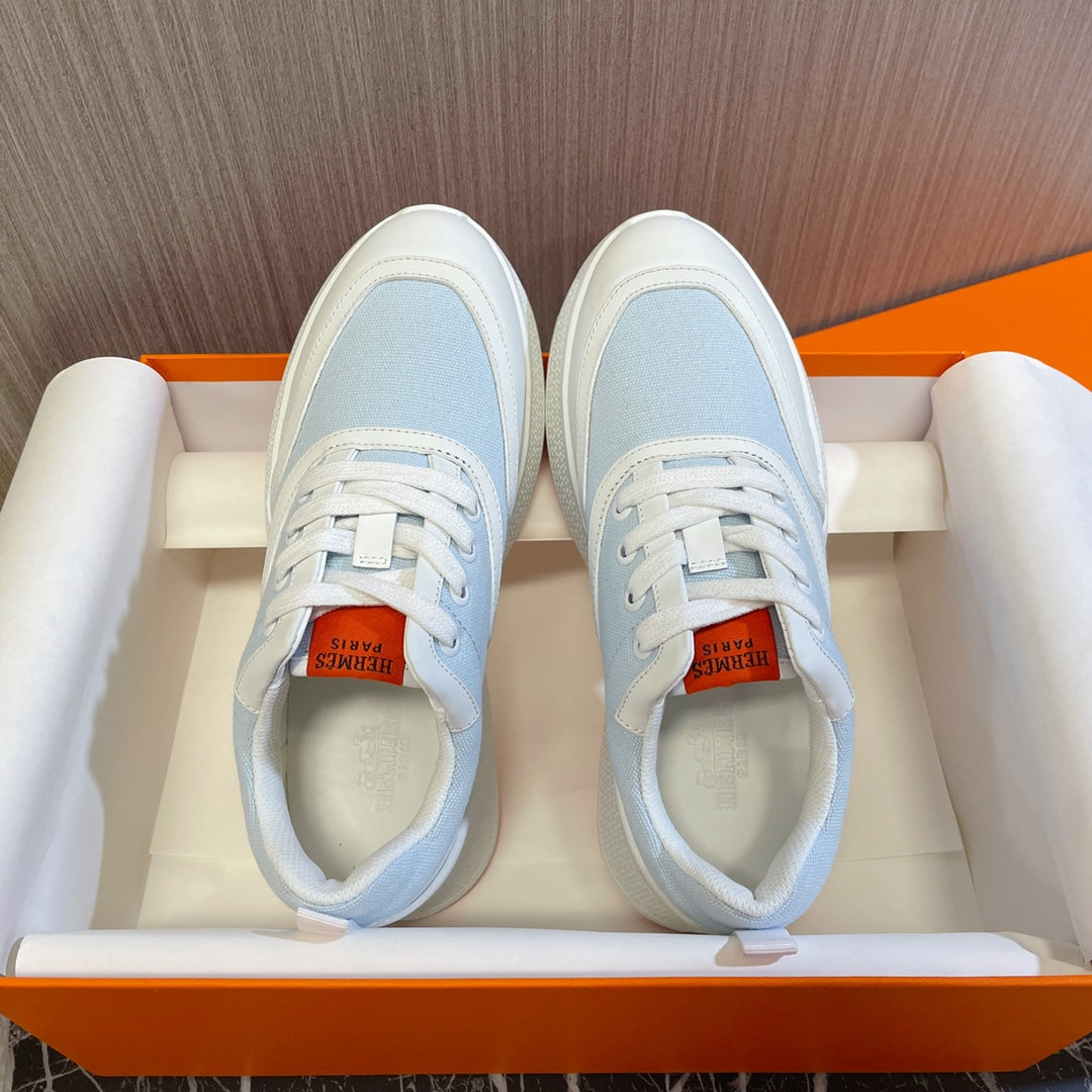 Giga Sneaker Blue Pastel Mix White Calfskin