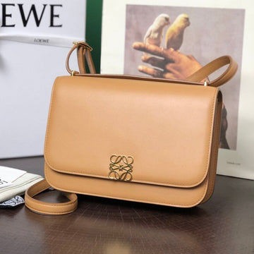 Loe Goya Bag 23 In Copper Brown Calfskin