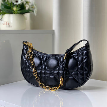 CD Lounge 26 Bag In Black Lambskin
