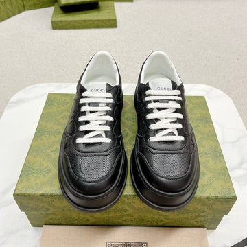 GG Embossed Trainer Black Calfskin