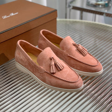 Lp Dot Sole Walk Loafer Brownish Pink Suede