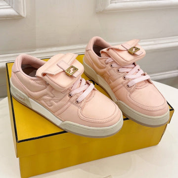 Fendi Trainer Sneaker In Light Pink Lambskin