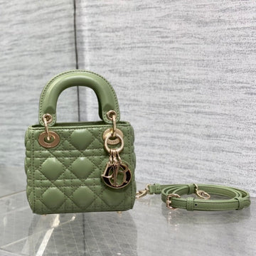 Micro Lady 12 Green Lambskin Ghw