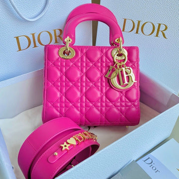 Small Lady 20 Dark Hot Pink Lambskin