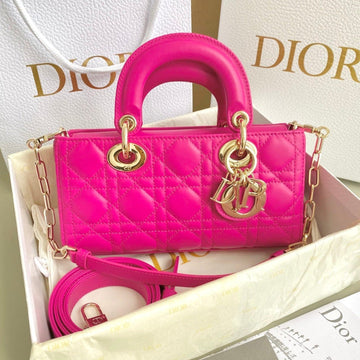 D-Joy Bag 22 In Hot Pink Lambskin