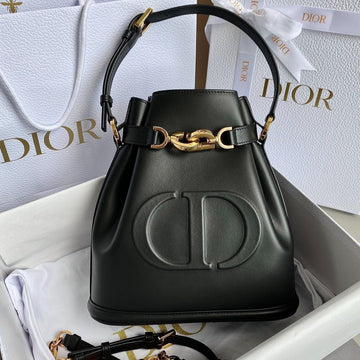 Medium C'est 24 In Black CD-Embossed Calfskin