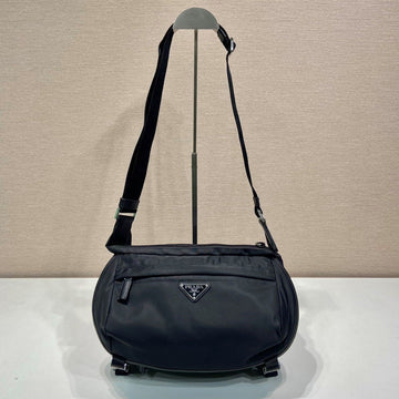 Prada Mini Messenger Bag 27CM Black Re-Nylon Leather