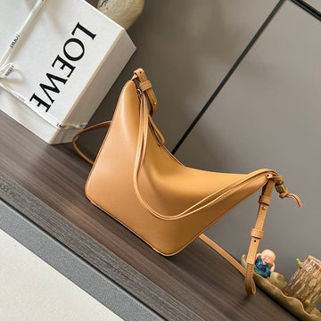 Loe Luna Hobo 28 Bag In Pastel Orange Calfskin
