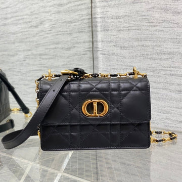 Miss Caro Mini 18 Black Calfskin