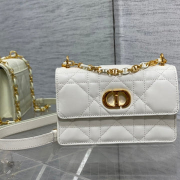 Miss Caro Mini 18 White Calfskin