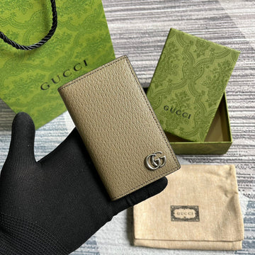 GG Marmont 12 Long Wallet In Mocha Brown Calfskin