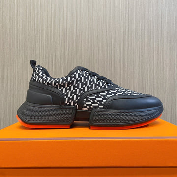 Hm Giga 50 Sneaker H Black White Canvas Black Goatskin