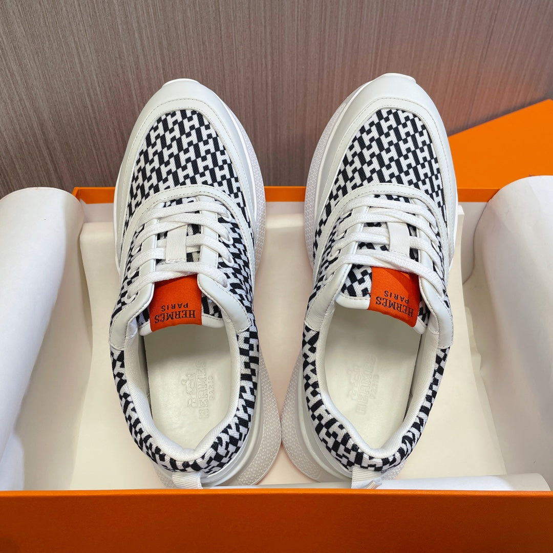 Hm Giga 50 Sneaker H Black White Canvas White Goatskin