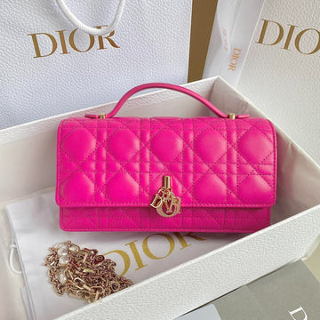 Micro Lady 12 Bag In Hot Pink Lambskin