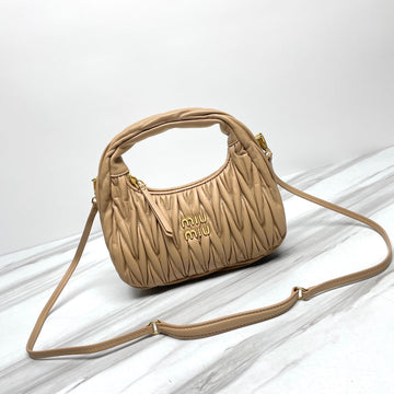 Miuwander Hobo 23 Beige Matelasse Leather