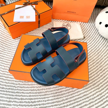 Hm Genius Sandal Black Mix Charcoal Blue Leather 963538