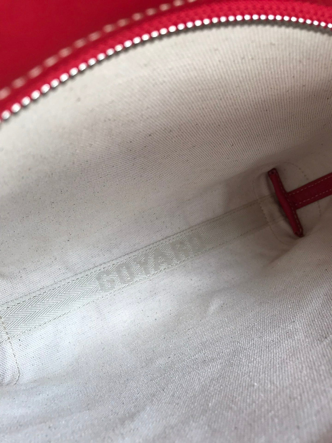 Conti Pouch 24 In Classic Red Lambskin And Goyardine Canvas