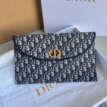 CD 30 Clutch Bag In Blue Oblique Jacquard