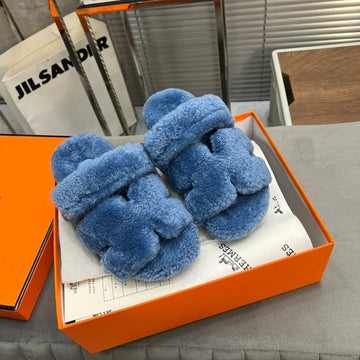 Hm Chypre Sandal Blue Fleece Wool 953867