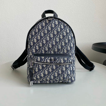Small Backpack 32 Blue Oblique Jacquard