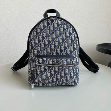 Large Backpack 42 Blue Oblique Jacquard