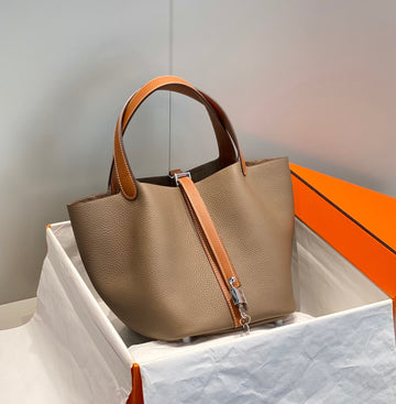 HM Picotin Lock 22 Ash Brown Togo Leather