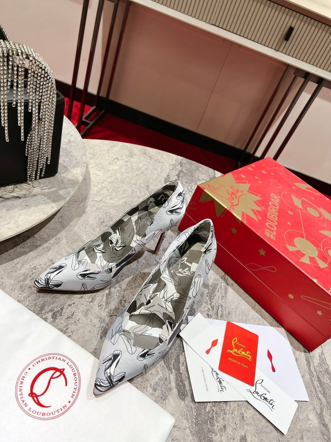 Cl So Kate Pumps 120 Mm Crepe Satin Gray