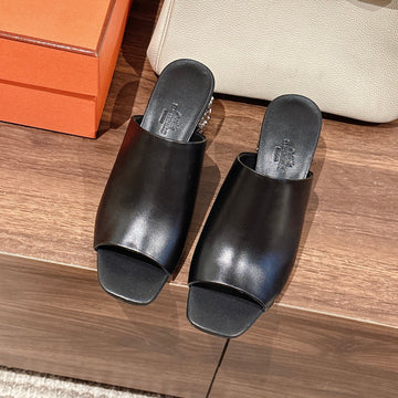 Glam Mule 60 Black Lambskin