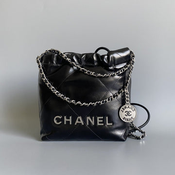 CC Hobo Mini 20CM Black Lambskin Shw