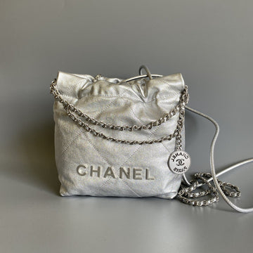 CC Hobo Mini 20CM Silver Lambskin