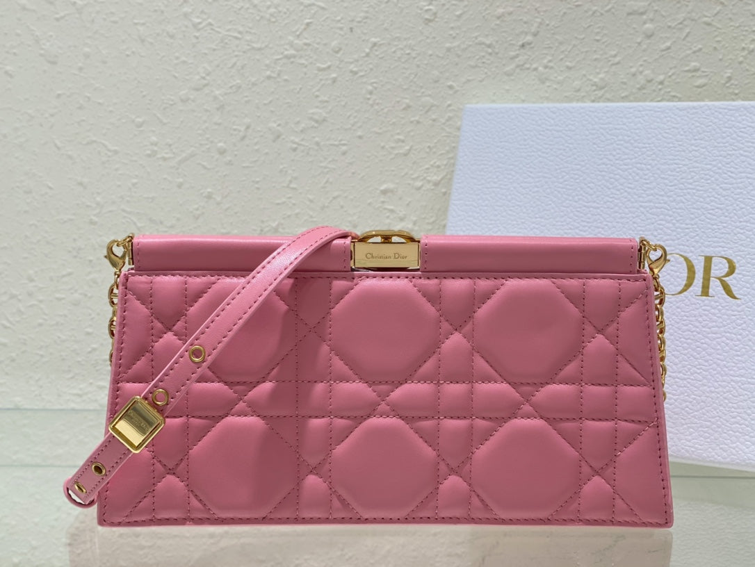 CD Caro Colle Noire 27.5 Pink Calfskin