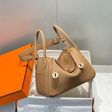 HM Lindy 26 Bag Camel Taurillon Clemence Leather