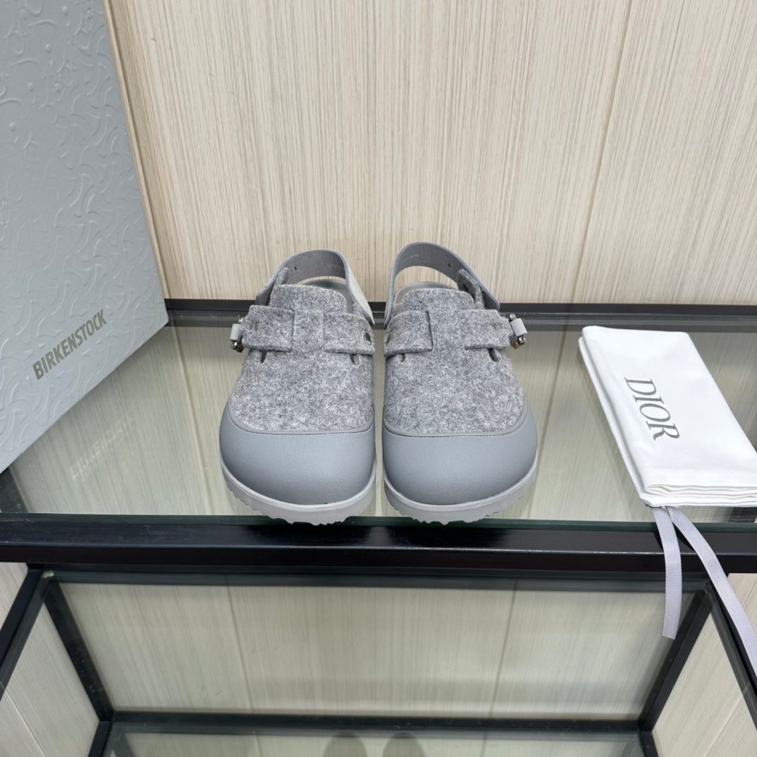 CD Birkenstock Tokio Mule Gray Suede