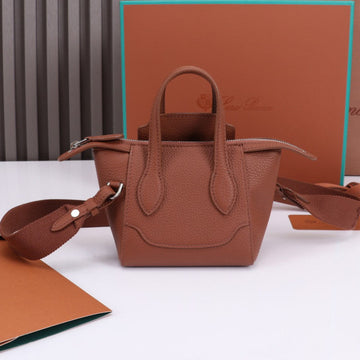 Nano Smile Bag 18 In Umber Brown Calfskin